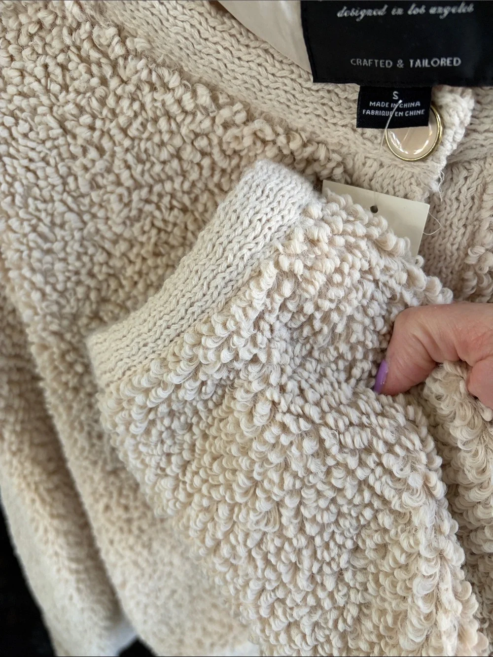 Evereve | Sanctuary Cozy Cardigan Boucle Jacket Size S NWT